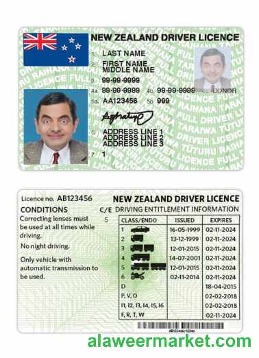 New Zealand driving license version 3